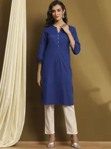 Biba Mandarin Collar Straight Kurta