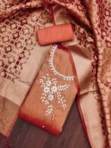 KIMISHA Floral Embroidered Unstitched Dress Material