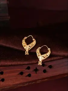 DIVASTRI Set Of 2 Gold-Plated Contemporary Hoop Earrings