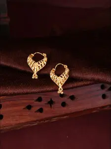 DIVASTRI Set of 2 Gold-Plated Circular Hoop Earrings