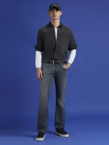 Pepe Jeans Men Spread Collar Solid Cotton Casual Shirt