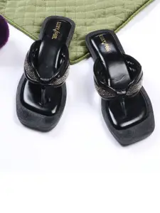 Luxyfeel Women Party T-Strap Flats