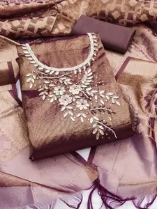 KIMISHA Floral Embroidered Unstitched Dress Material