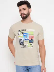 Duke Men Typography Printed Round Neck Cotton Slim Fit T-shirt