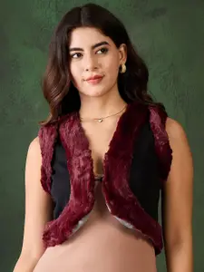 StyleStone Self Design Cotton Crop Shrug