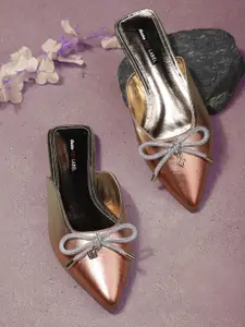 Bata Women Pointed Toe Mules Flats