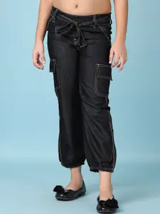 V-Mart Girls Mid-Rise Cargo Cropped Jeans