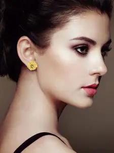 DIVASTRI Set Of 4 Gold-Plated Circular Studs