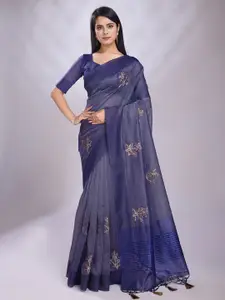 Mitera Embroidered Organza Saree