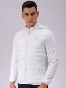 The Indian Garage Co Men Zip-Front Puffer Jacket with Detachable Hood
