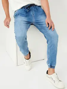 max Men Solid Cotton Regular Fit  Trousers