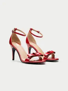 Oroh Women Leather Party Stiletto Sandals with Bows