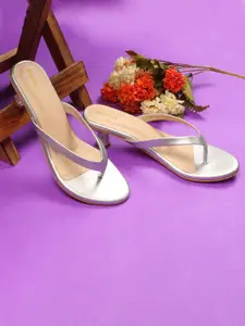 DressBerry Women Embellished PU Party Kitten Sandals