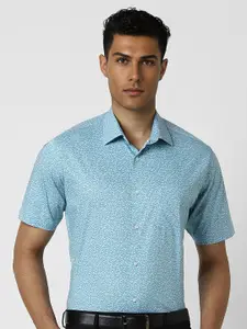 Van Heusen Men Spread Collar Floral Printed Cotton Formal Shirt