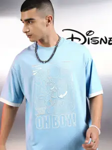 HIGHLANDER Disney Men Mickey Mouse Round Neck Oversized Drop Shoulder Tshirt