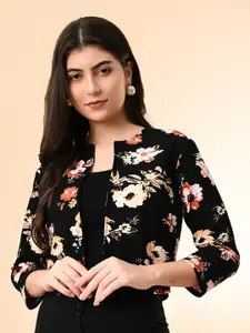 IUGA Floral Printed Open Front Crop Shrug