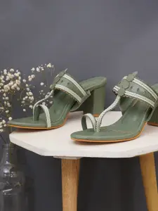 Try Me Women Ethnic - Embellished Block Heels Sandals