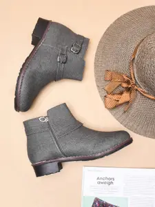 Try Me Women Casual Block-Heeled Boots