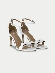 Oroh Women Leather Party Stiletto Sandals with Bows
