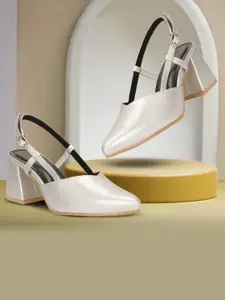 DressBerry Women Block Heels Mules