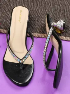 DressBerry Women Embellished PU Kitten Sandals