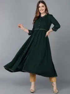 KALINI Mandarin Collar A-Line Kurta
