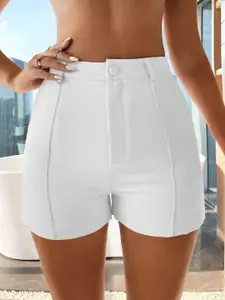 Stylecast X Slyck Solid Pattern High-Rise Regular Fit Shorts