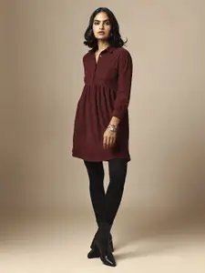 Chemistry Women Shirt Collar A-Line Above Knee Dress