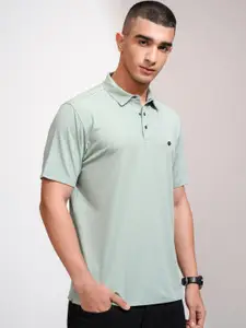 HIGHLANDER Men Striped Polo Collar T-shirt