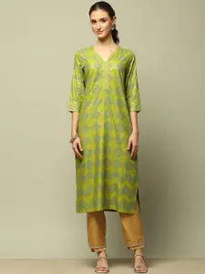 Rangriti Ethnic Motifs Printed Straight Kurta