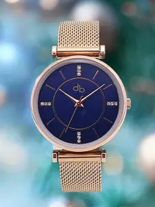 DressBerry Women Brass Dial & Stainless Steel Bracelet Style Straps  Watch MP-DB-RG-019