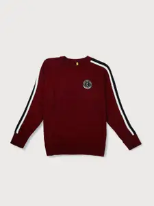 Gini and Jony Boys Colourblocked Pullover with Applique Detail