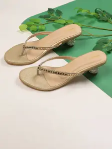 DressBerry Women Embellished Party Kitten Sandals