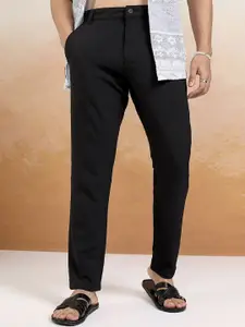 HIGHLANDER Men Popcorn Textured Elasticated Soft Trouser