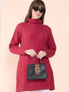 CLAPTON Women Cable Knit Woollen Fashion