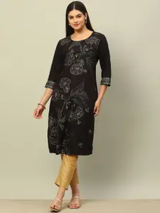 Rangriti Floral Printed Straight Kurta