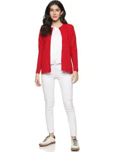 CLAPTON Women Woollen Solid Cardigan Sweaters