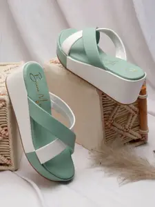 Bruno Manetti Women Open Back Wedge Heel Sandals