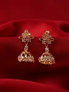 Clara 925 Sterling Silver Gold-Plated Jhumkas Earrings
