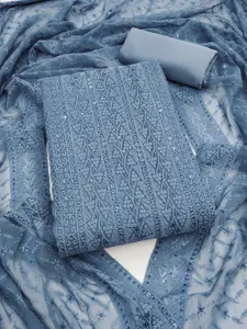 Panzora Ethnic Motifs Embroidered Sequinned Unstitched Dress Material