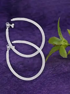 Heer Collection Set of 2 Silver-Plated Anklets