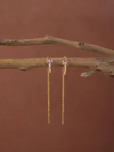 Clara 925 Sterling Silver Gold-Plated Drop Earrings