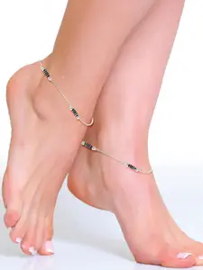 Heer Collection Set of 2 Silver-Plated Anklets