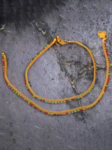 MEMOIR Gold-Plated CZ Studded Anklet