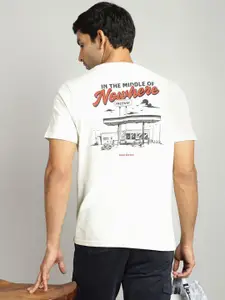 Royal Enfield Men Graphic Printed Round Neck Cotton T-shirt