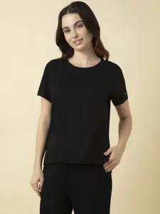 Van Heusen Women Solid Relax Fit Lounge T Shirt