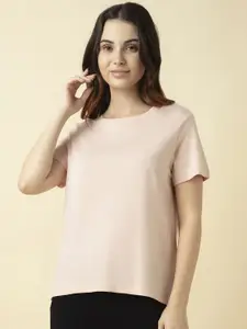 Van Heusen Women Solid Relax Fit Lounge T Shirt