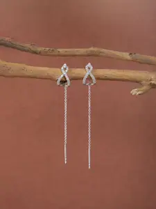 Clara 925 Sterling Silver Rhodium-Plated Drop Earrings