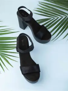 Inc 5 Women Solid Party Wear Block Heel Sandals