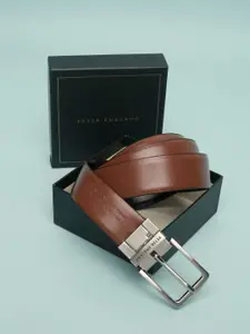 Peter England Men Leather Reversible Tang Belt
